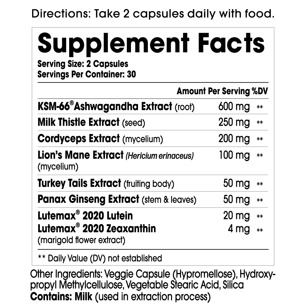 ADDA Adaptogen Supplement Facts