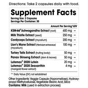 ADDA Adaptogen Supplement Facts