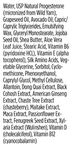 Internal Harmony Progesterone Cream Ingredients