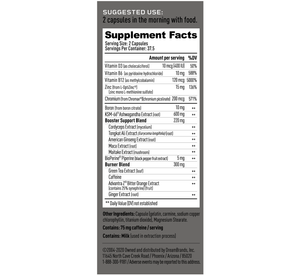 Mdrive Boost and Burn Supplement Facts